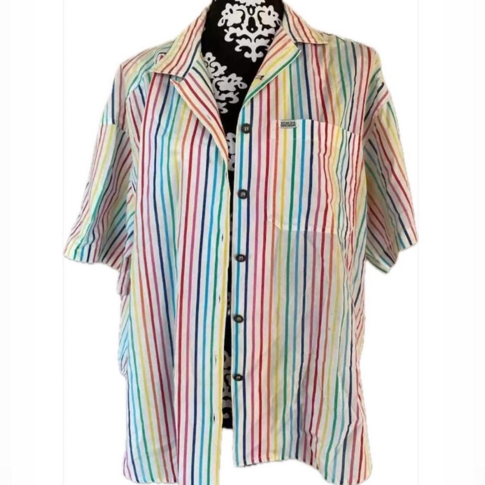 Size 20 plus size 80s vintage rainbow top